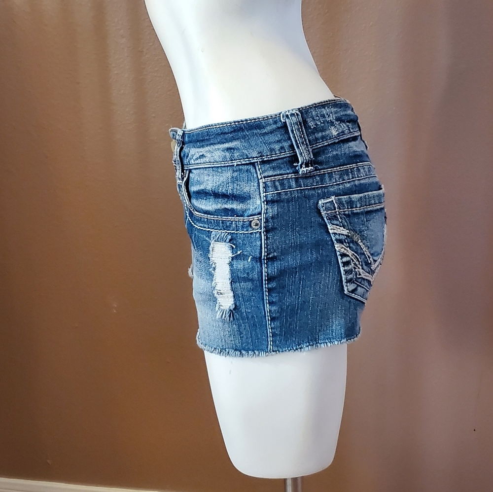 Standards & Practices Distressed Denim Shorts 25 - image 2